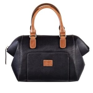 ROOTS 73 Black & Tan Round Bag